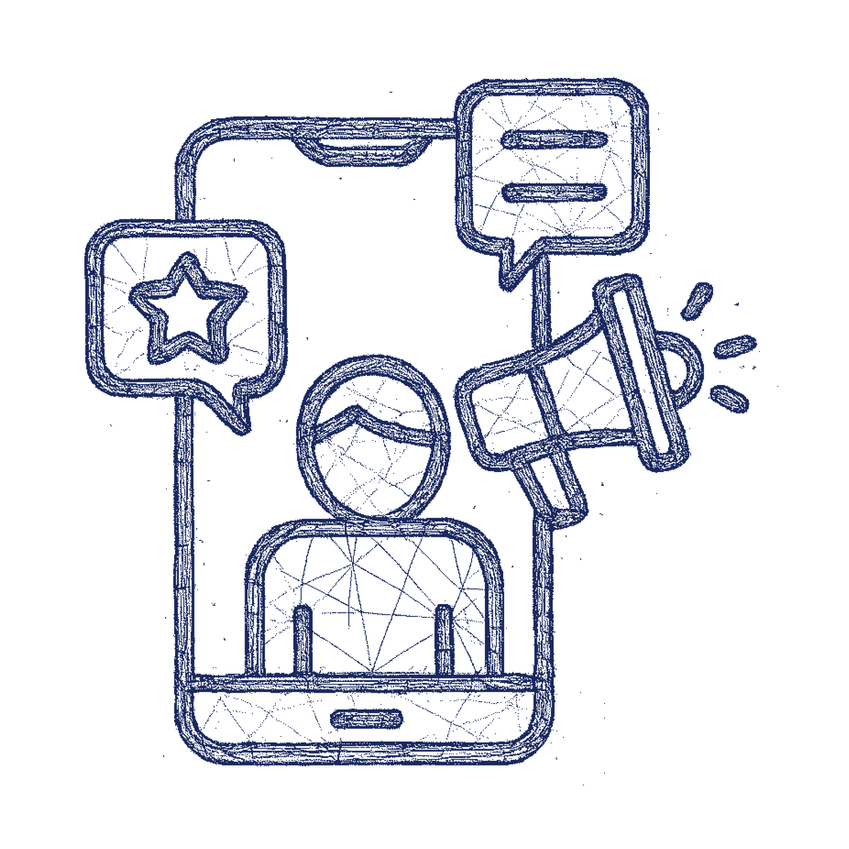 a phone with a person as symbol for Media, Key Opinion Leaders & Influencer Relations