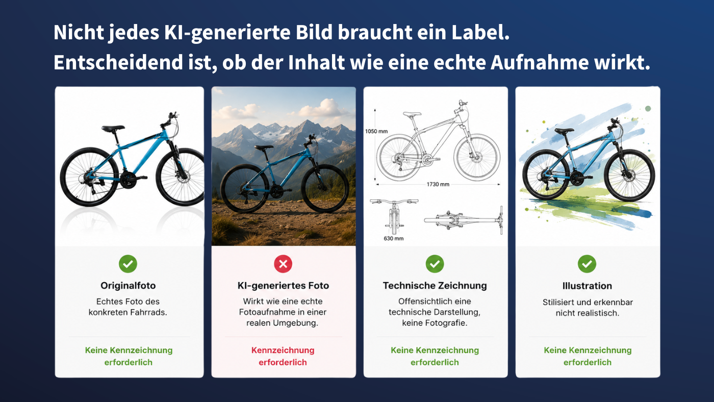 BEispiel, wann muss man Kennzeichnen wann nicht